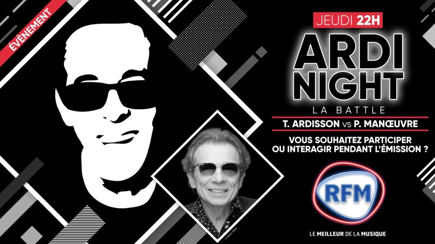 Jeudi 29 avril: Thierry Ardisson de retour avec l' «Ardinight» sur RFM !