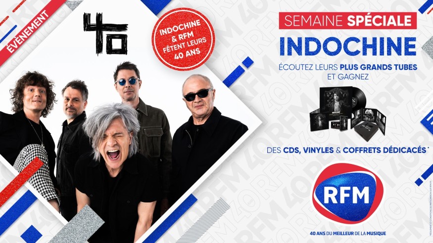 Semaine spéciale Indochine : écoutez les plus grands tubes et gagnez de nombreux cadeaux sur RFM !