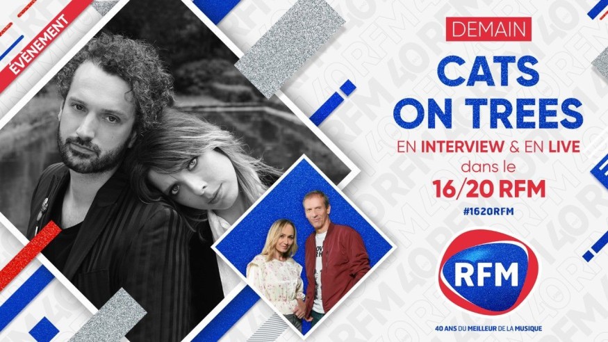Mardi 22 juin: le groupe Cats on Trees est l'invité du 16/20 RFM !