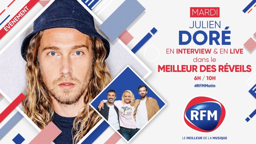 Mardi 13 avril: Julien Doré sera en interview et en live dans Le Meilleur des Réveils