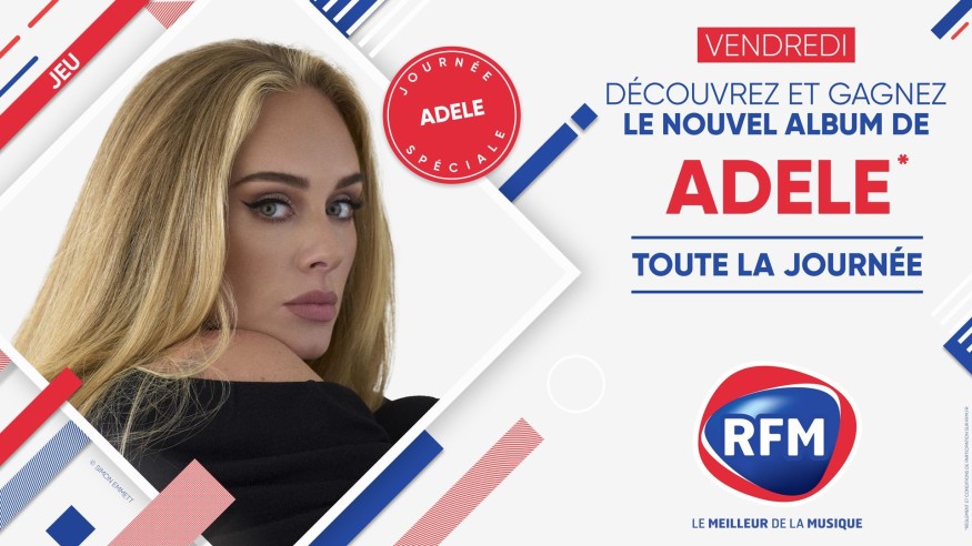 Vendredi 19 novembre : découvrez et gagnez le nouvel album d'Adele toute la journée sur RFM !