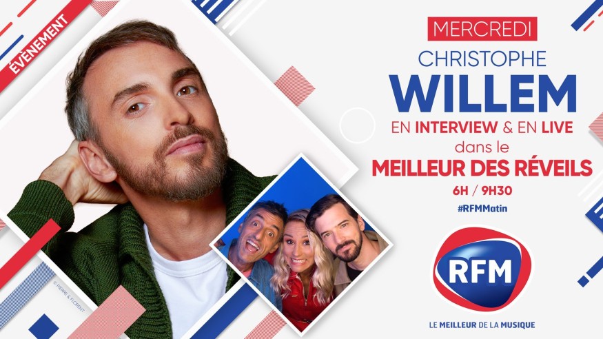 Mercredi 6 avril: Christophe Willem est l'invité du Meilleur des Réveils !