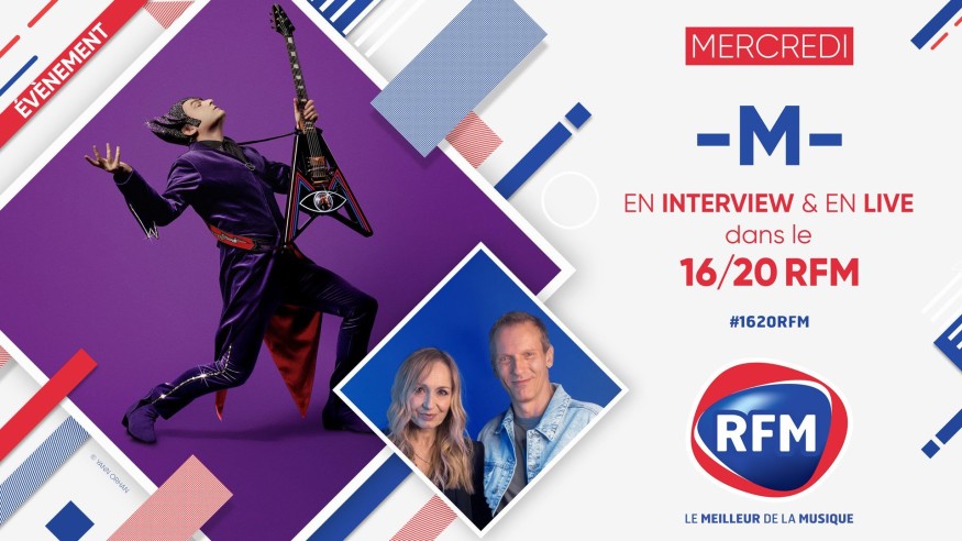 Mercredi 6 avril: -M- est l'invité du 16/20 RFM !
