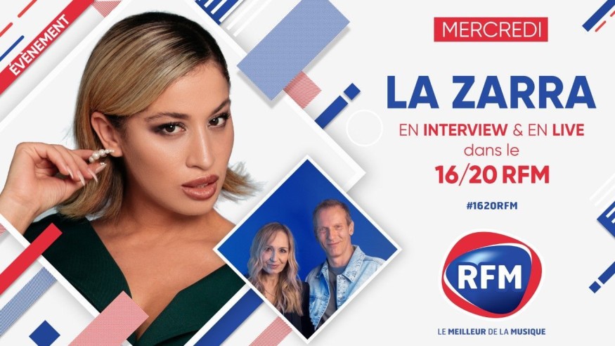 Mercredi 29 juin: La Zarra est l'invitée du 16/20 RFM !