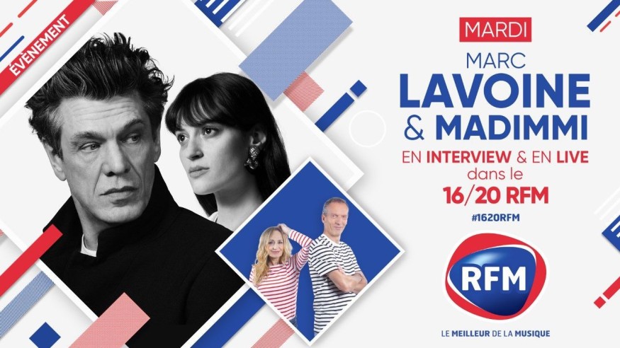 Mardi 4 octobre: Marc Lavoine et Madimmi sont les invités du 16/20 RFM !