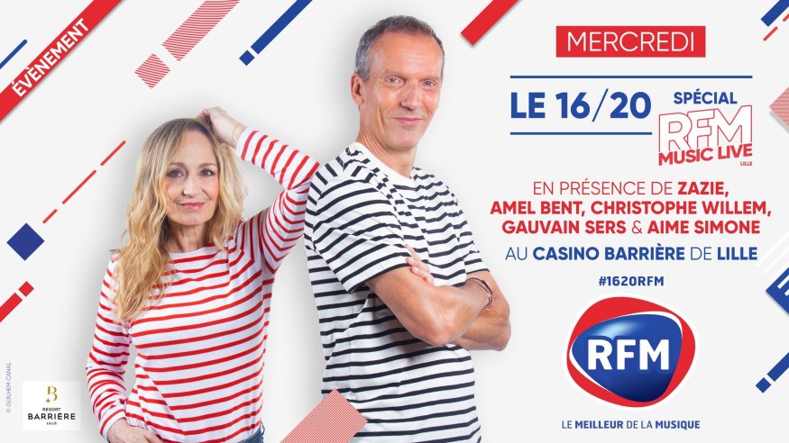 Mercredi 16 novembre: découvrez le 16/20 spécial RFM Music Live de Lille !