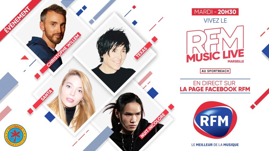 Mardi 13 juin à 20h30,découvrez le RFM Music Live de Marseille en Facebook Live !