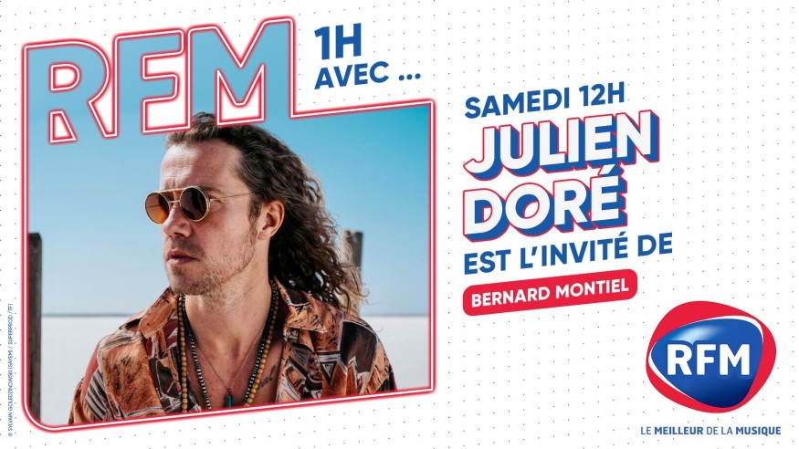 Julien doré est l’invité de Bernard Montiel samedi 25 novembre sur RFM