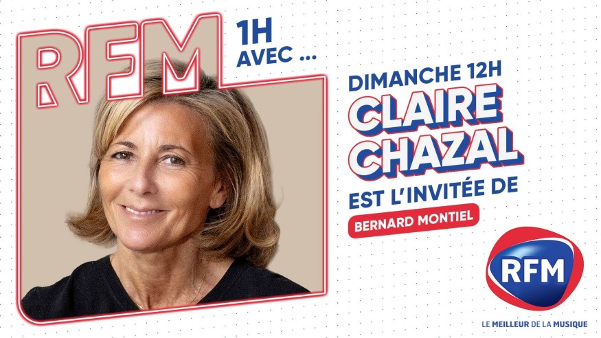 Claire Chazal est l'invitée de Bernard Montiel dimanche 5 mai sur RFM