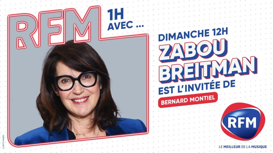 Zabou Breitman est l'invitée de Bernard Montiel dimanche 22 juin sur RFM